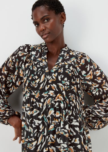 Et Vous Multicoloured Pleated Shirt Dress