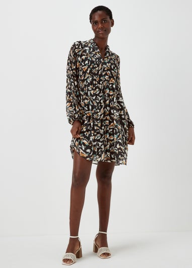 Et Vous Multicoloured Pleated Shirt Dress