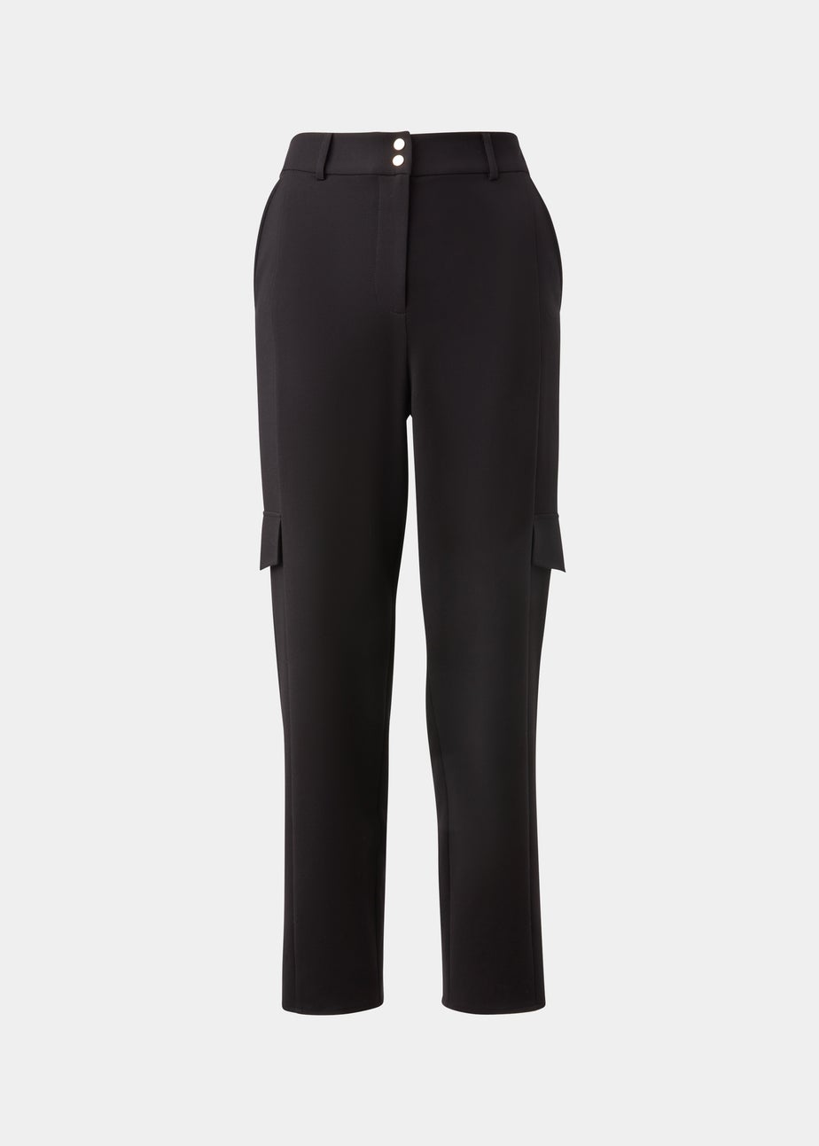 Et Vous Black Smart Cargo Trousers