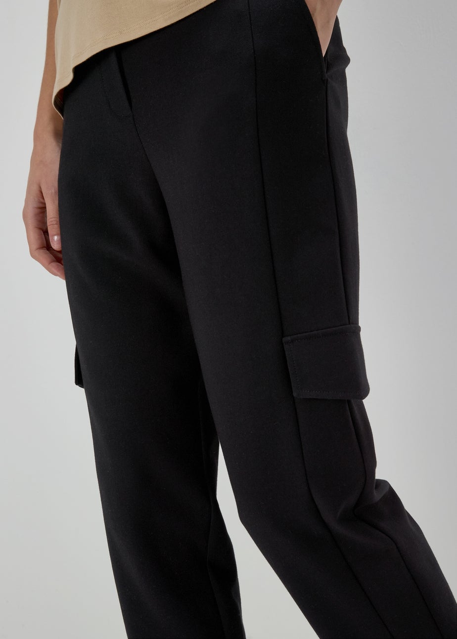Et Vous Black Smart Cargo Trousers
