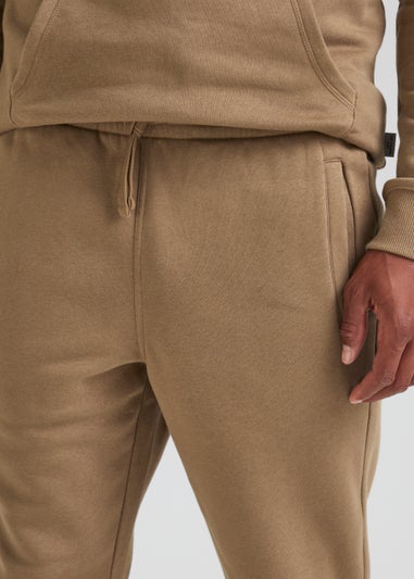 Brown Slim Fit Cuffed Joggers