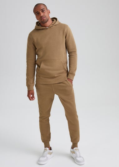 Brown Slim Fit Cuffed Joggers