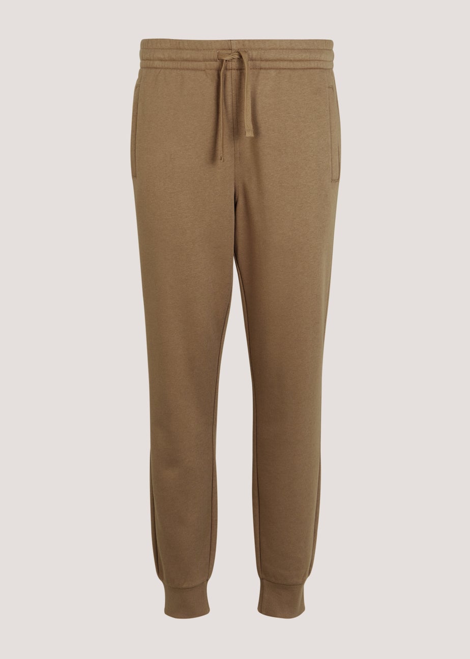 Brown Slim Fit Cuffed Joggers