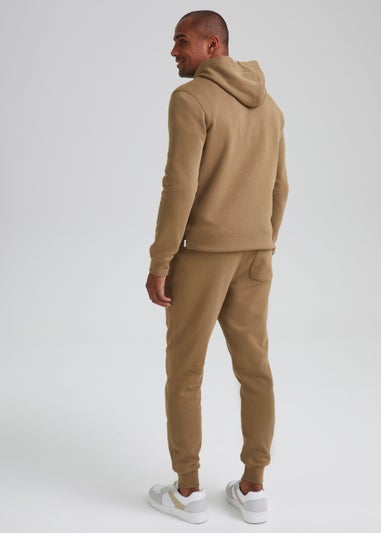 Brown Slim Fit Cuffed Joggers