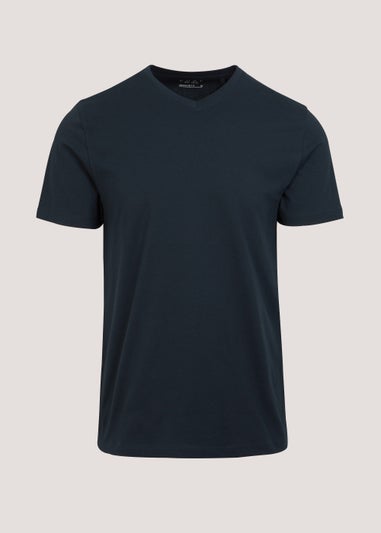 Navy Essential V Neck T-Shirt