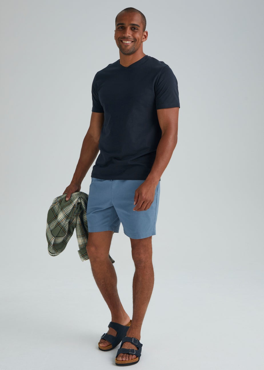Navy Essential V Neck T-Shirt