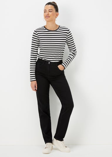Grace Black Straight Fit Jeans