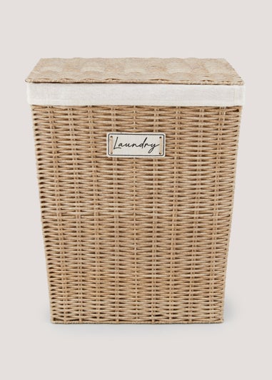Plastic Wicker Laundry Basket