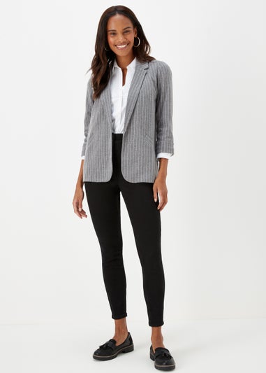 Grey Stripe Ponte Blazer