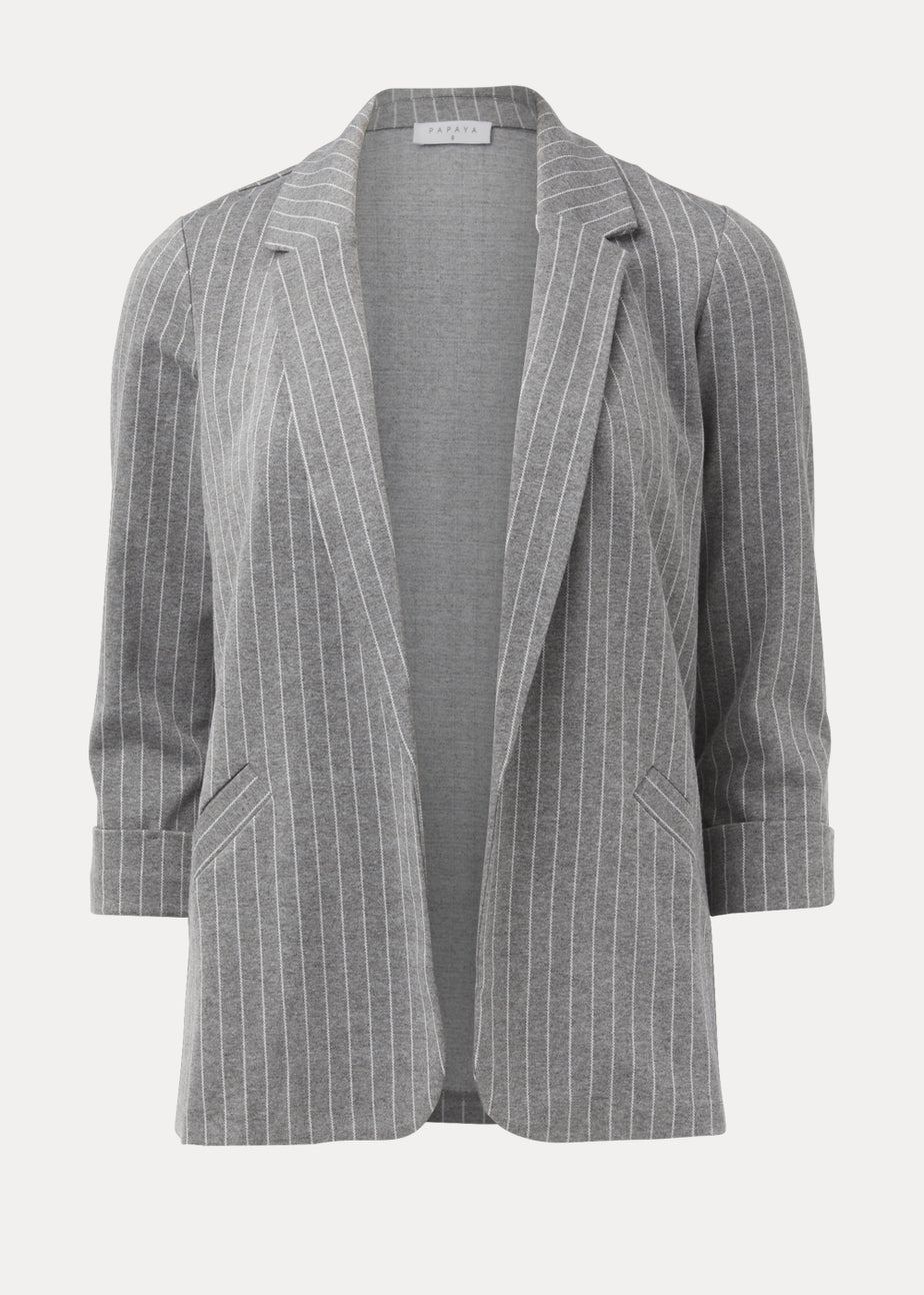 Grey Stripe Ponte Blazer