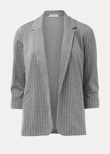 Grey Stripe Ponte Blazer