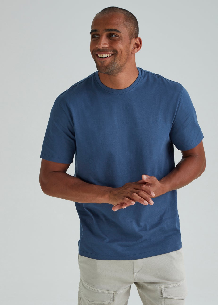 Blue Essential Crew Neck T-Shirt