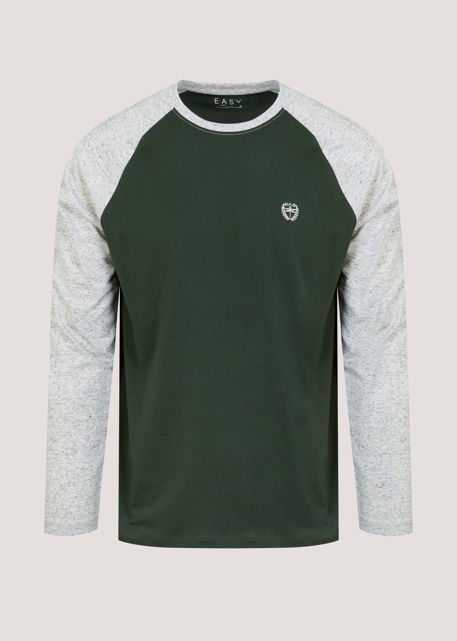 Grey Raglan Long Sleeve T-Shirt