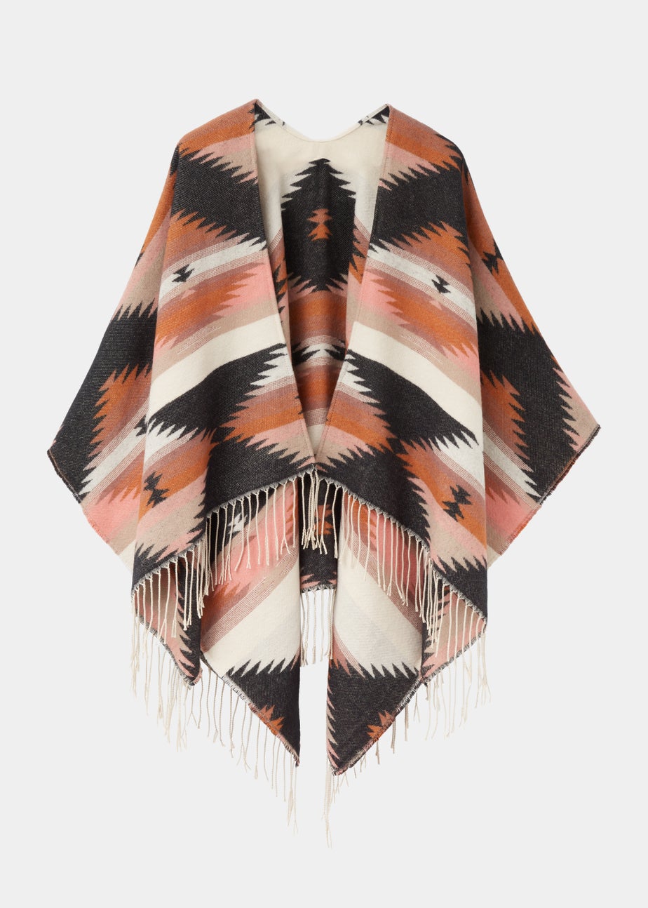 Multicoloured Aztec Print Shawl