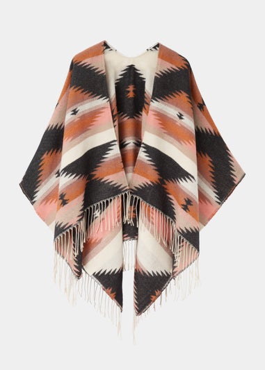 Multicoloured Aztec Print Shawl
