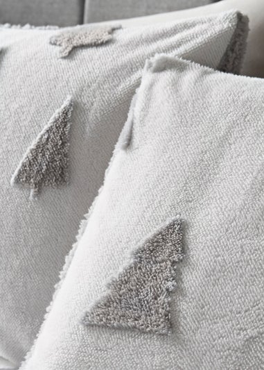 Grey Tree Teddy Fleece Duvet Cover