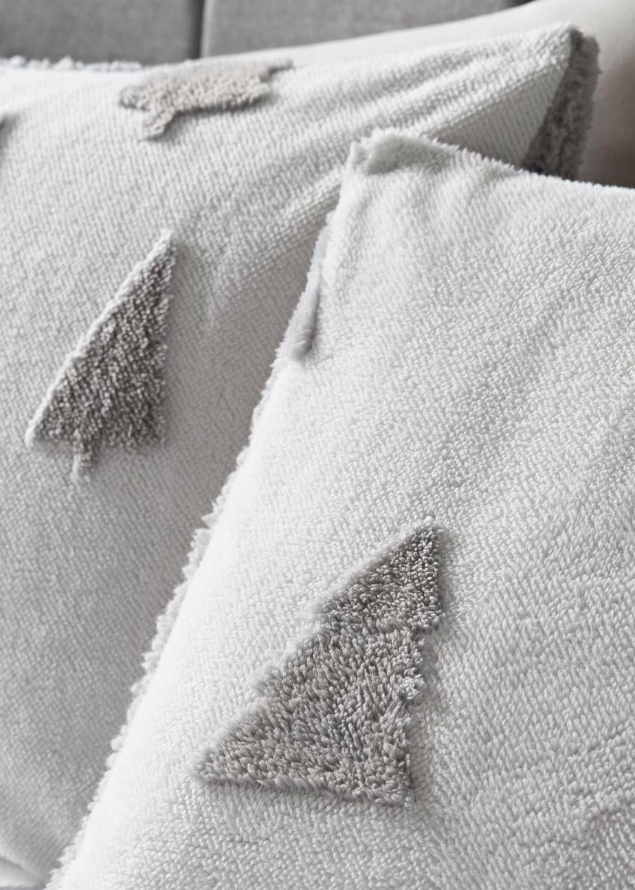 Grey Tree Teddy Fleece Duvet Cover