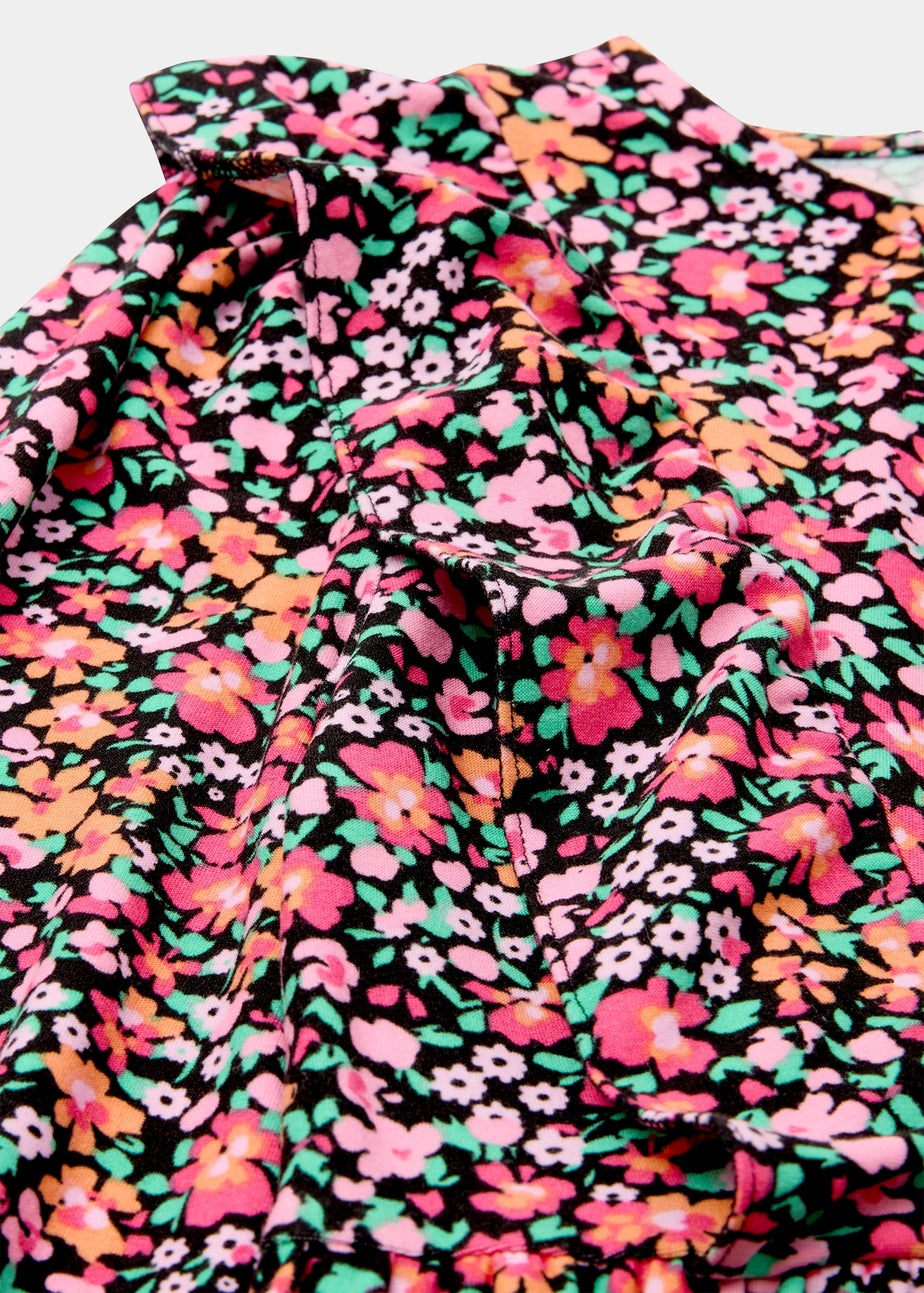 Girls Multicoloured Floral Soft Touch Frill Dress (4-13yrs)