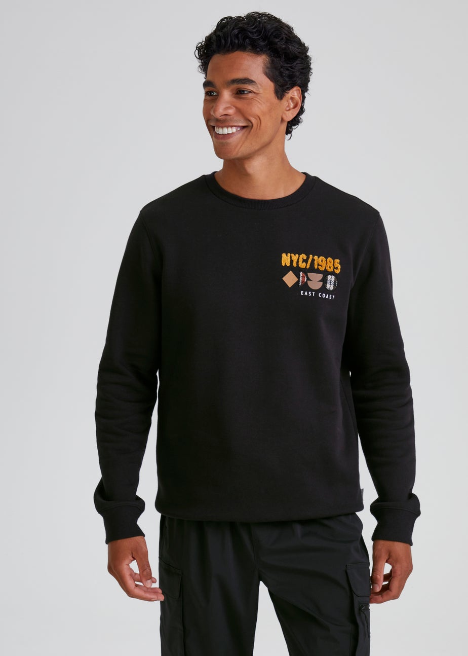 Black New York Embroidered Sweatshirt