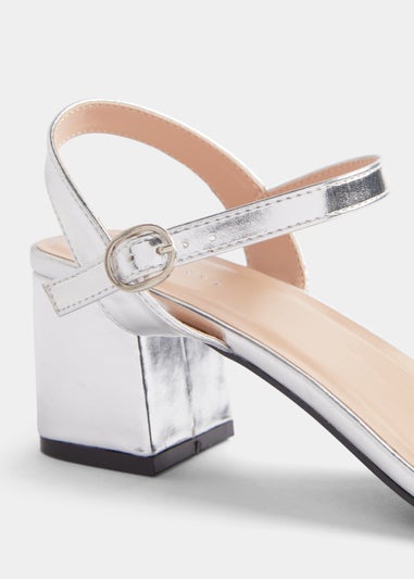 Pewter Low Block Heels