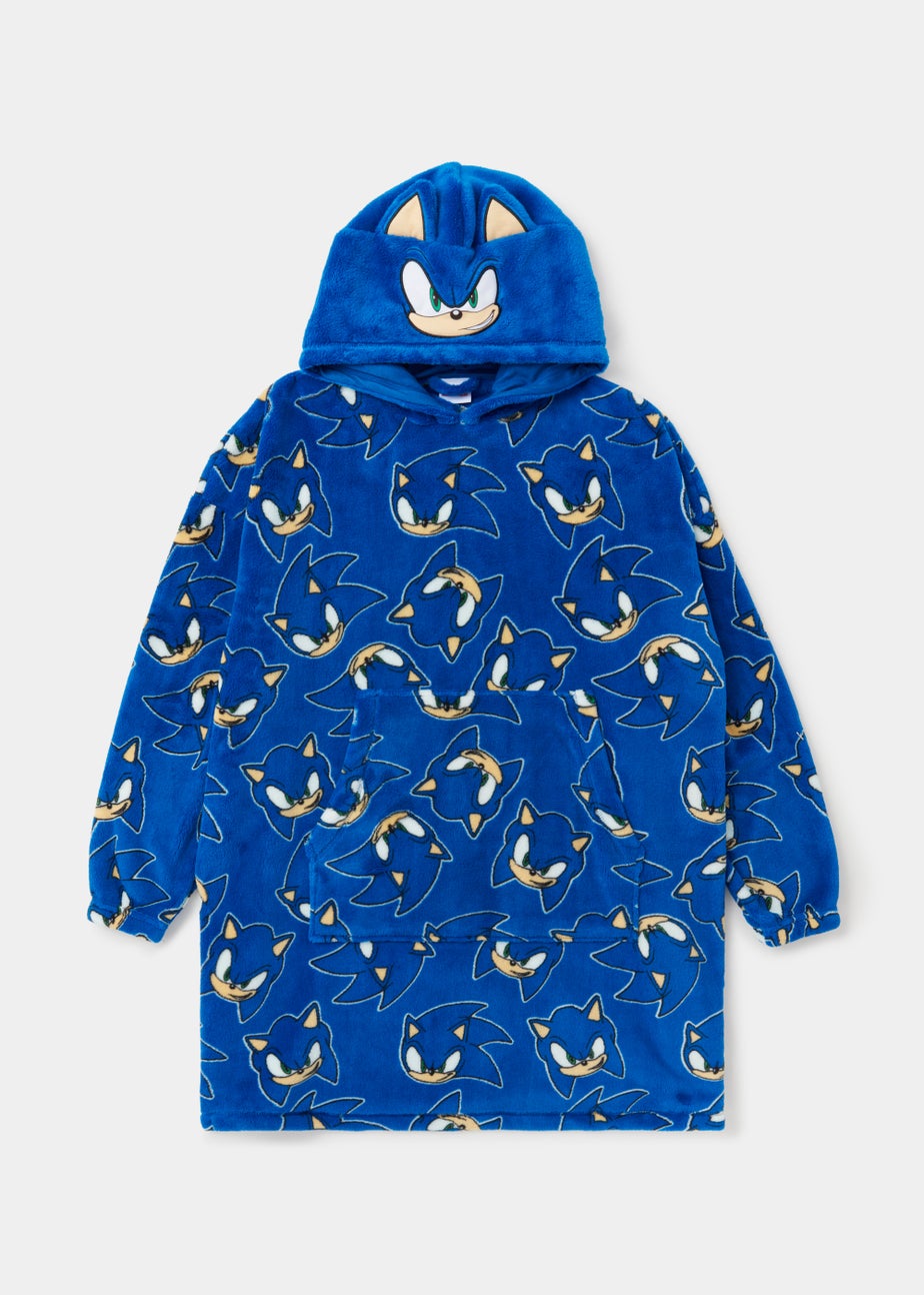 Kids Blue Sonic the Hedgehog Snuggle Hoodie (4-13yrs)