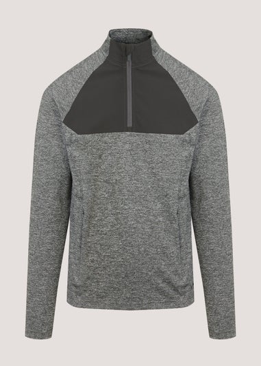 Souluxe Grey Grindle Woven 1/2 Zip Jacket