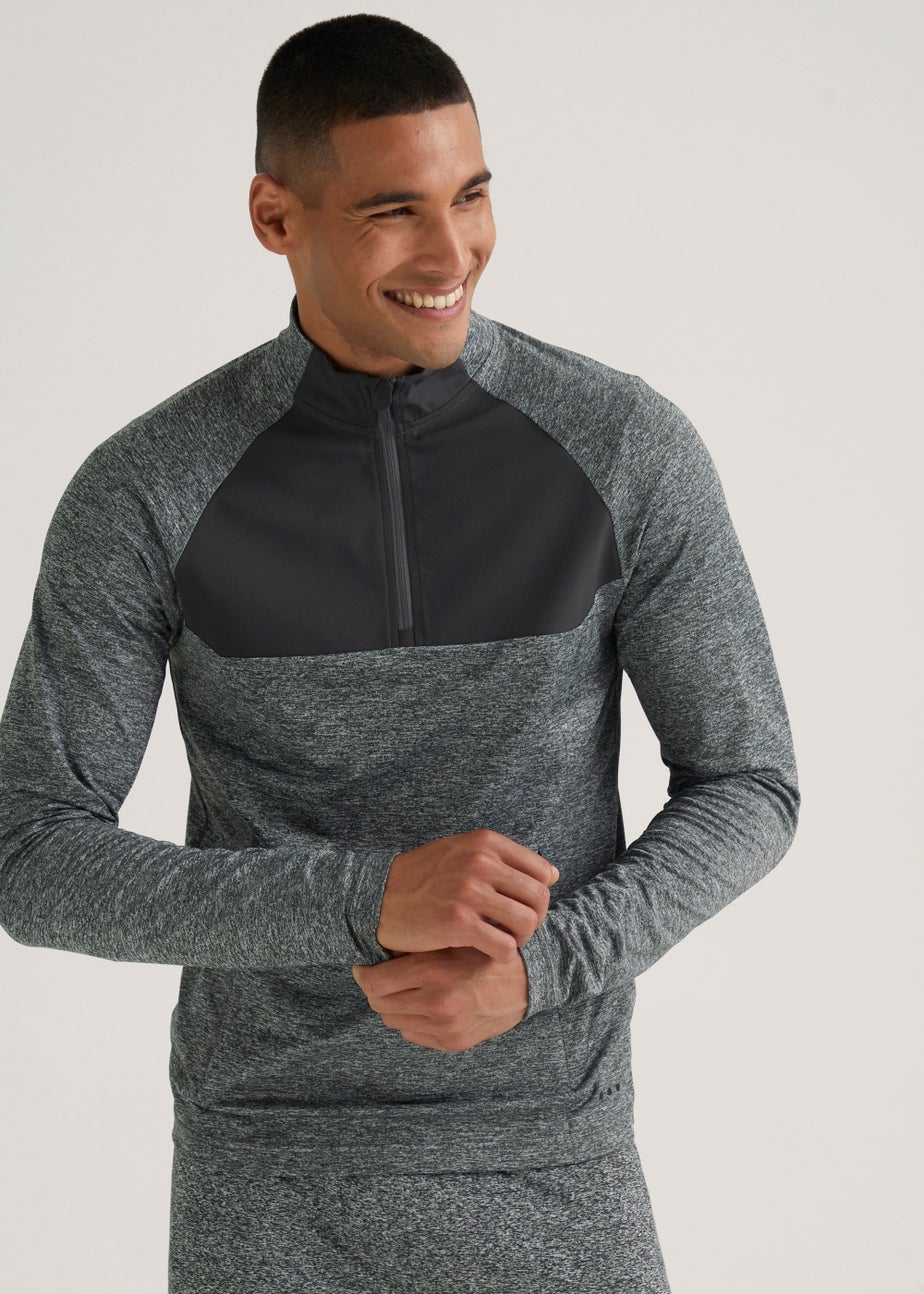 Souluxe Grey Grindle Woven 1/2 Zip Jacket