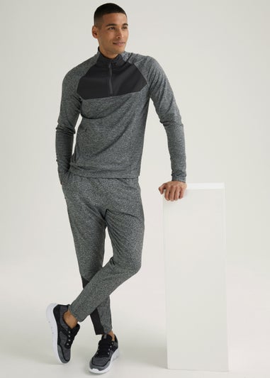 Souluxe Grey Grindle Woven 1/2 Zip Jacket
