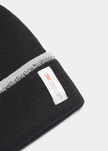 Black Stripe Thinsulate Beanie