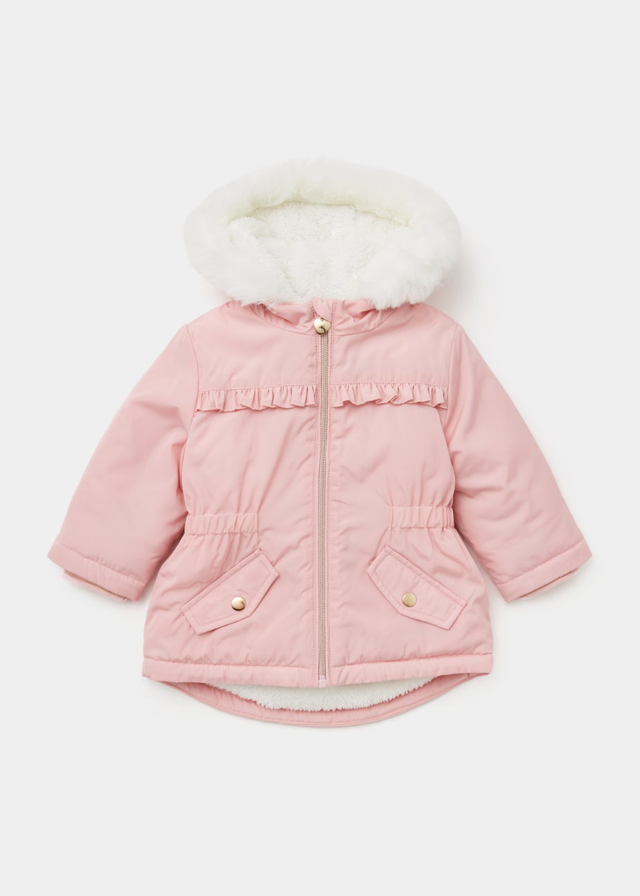 Girls Pink Parka Coat (9mths-6yrs)