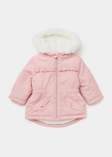 Girls Pink Parka Coat (9mths-6yrs)