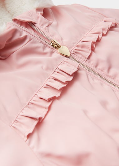 Girls Pink Parka Coat (9mths-6yrs)