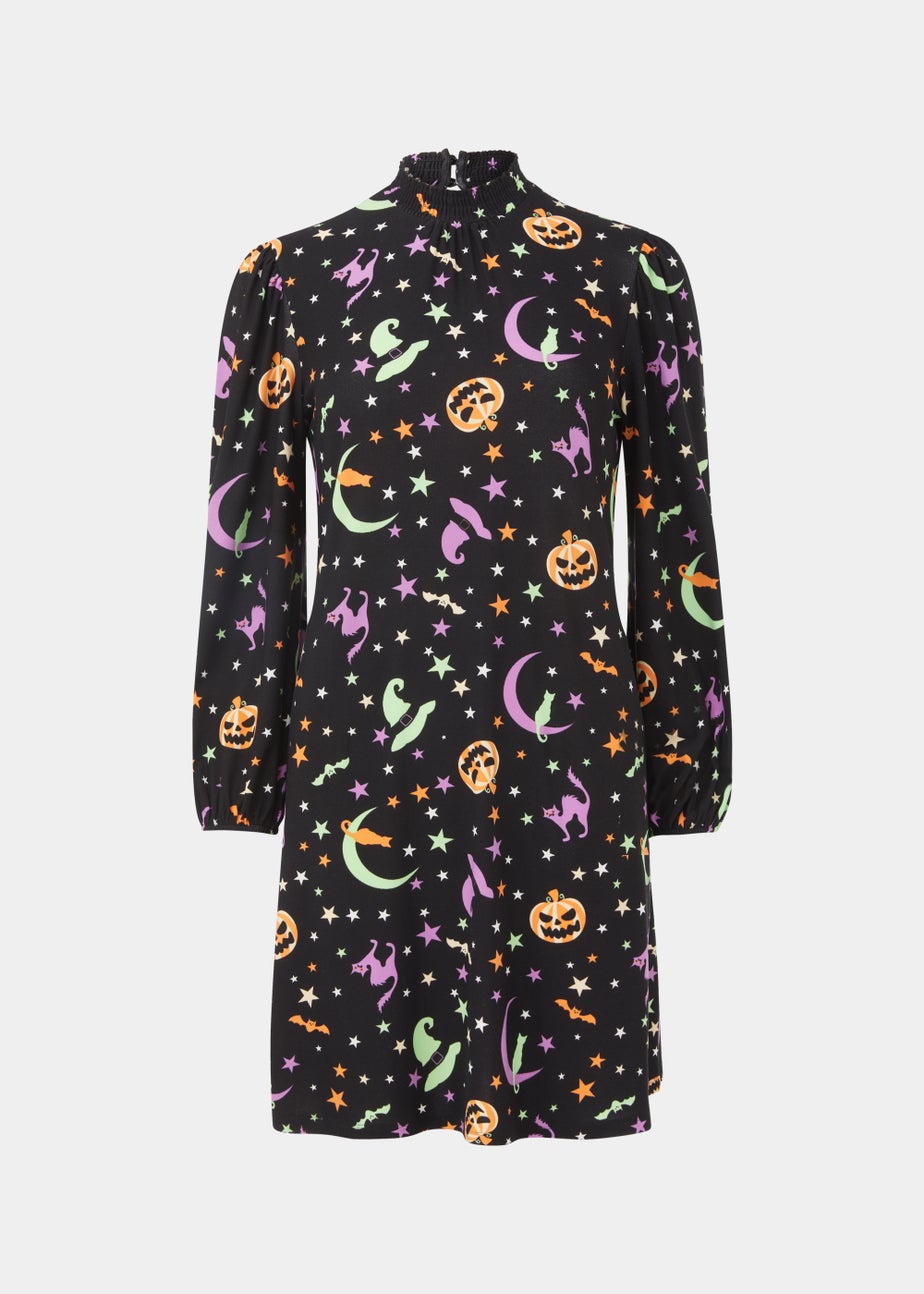 Black Stars & Cats Super Soft Mini Dress