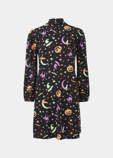 Black Stars & Cats Super Soft Mini Dress