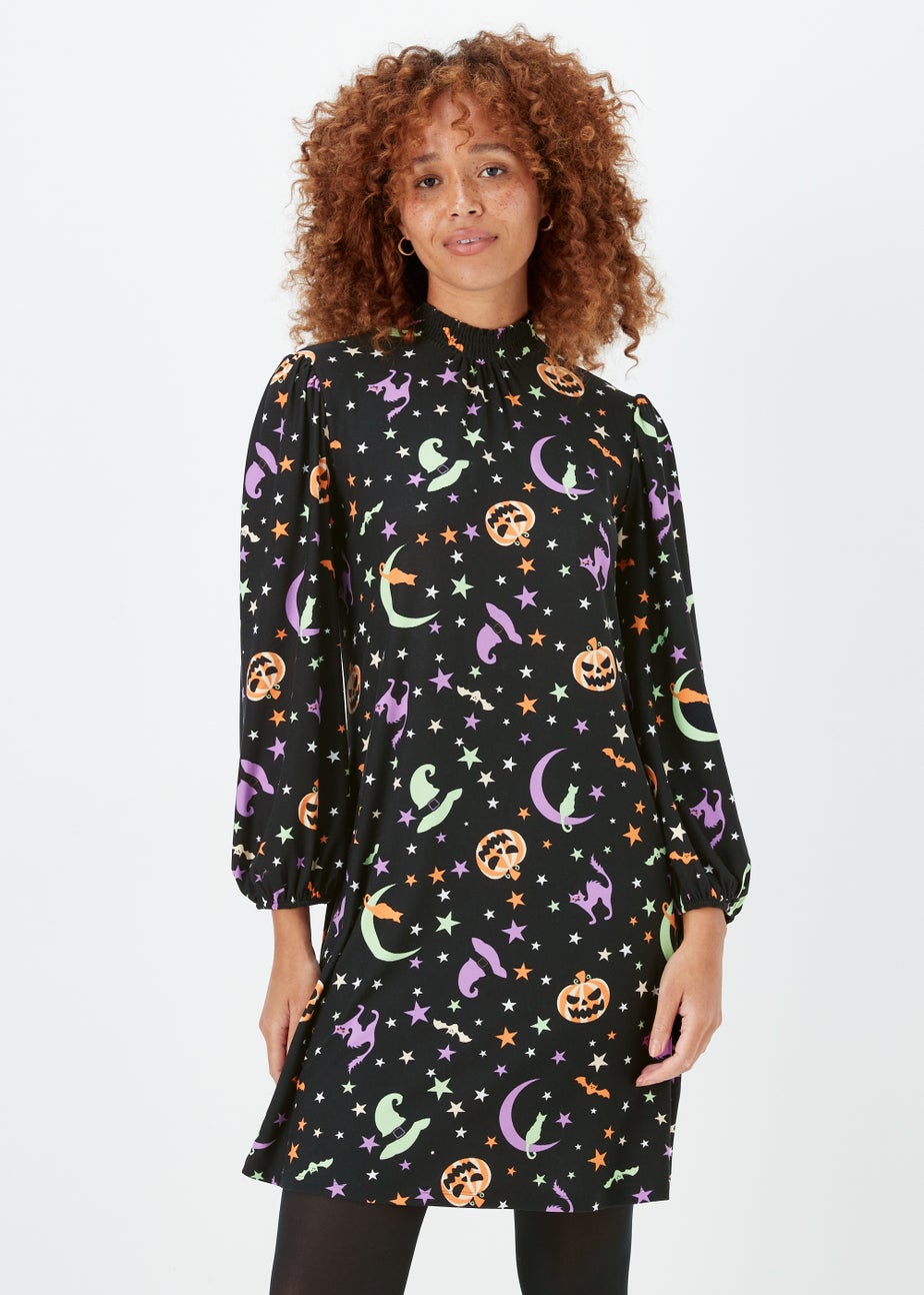 Black Stars & Cats Super Soft Mini Dress