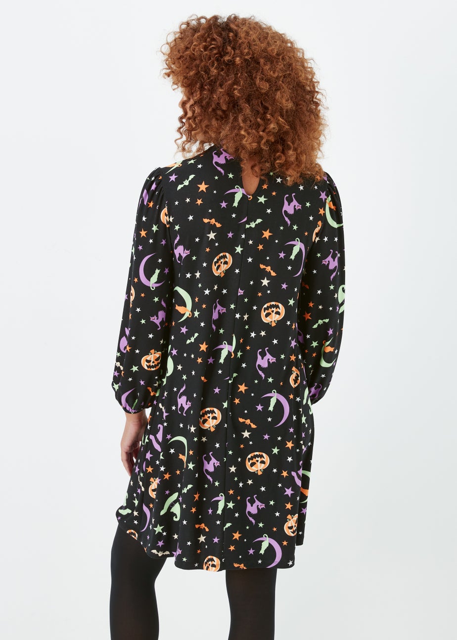 Black Stars & Cats Super Soft Mini Dress