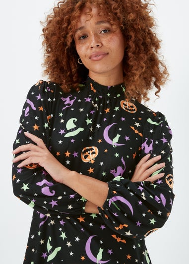 Black Stars & Cats Super Soft Mini Dress