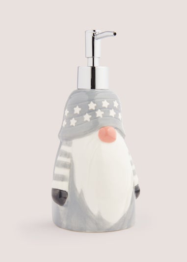 Grey Christmas Gonk Soap Dispenser