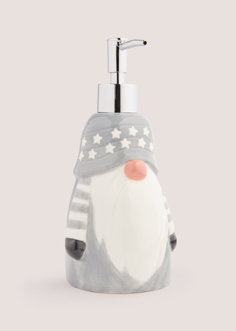Grey Christmas Gonk Soap Dispenser
