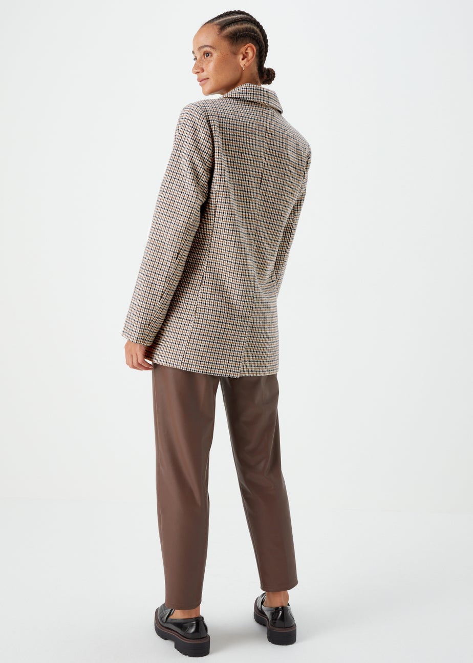 Papaya Petite Brown Check Blazer