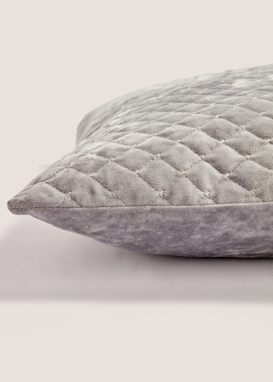 Grey Cross Stitch Cushion