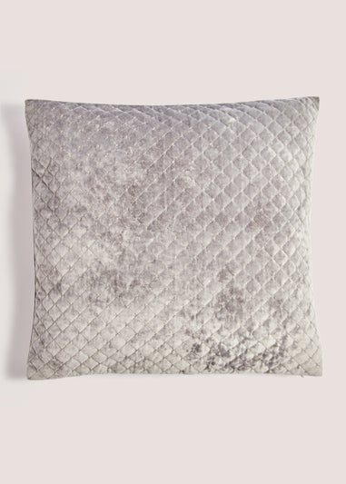 Grey Cross Stitch Cushion