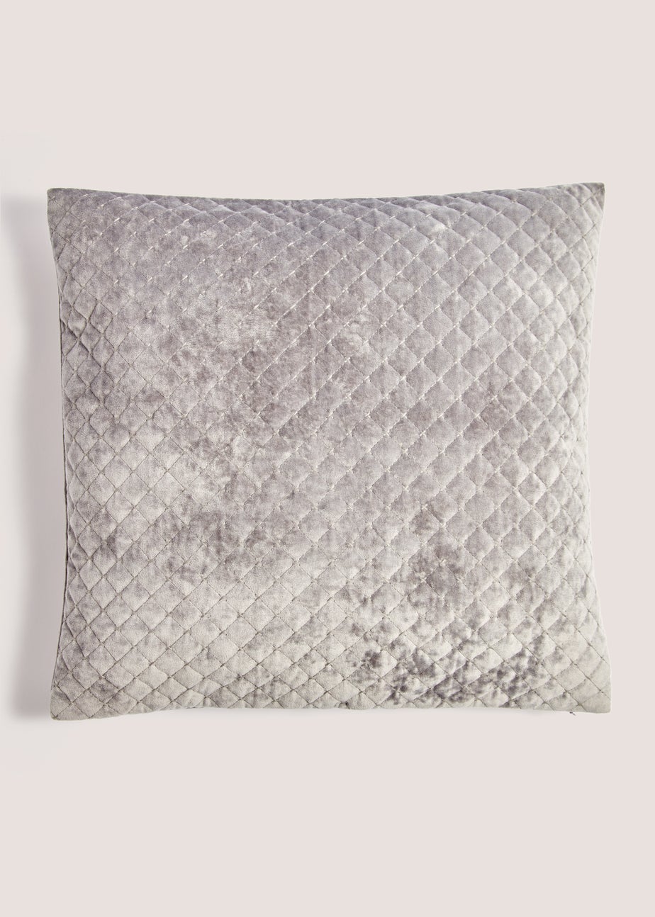 Grey Cross Stitch Cushion