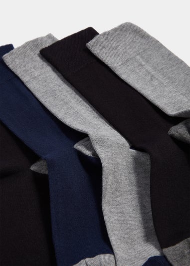 5 Pack Monochrome Flexi Top Socks