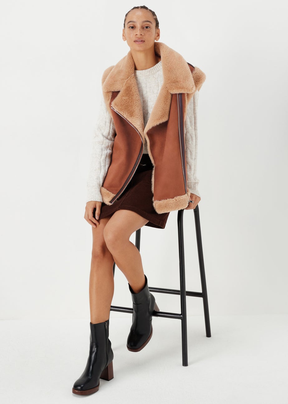 Brown Aviator Gilet