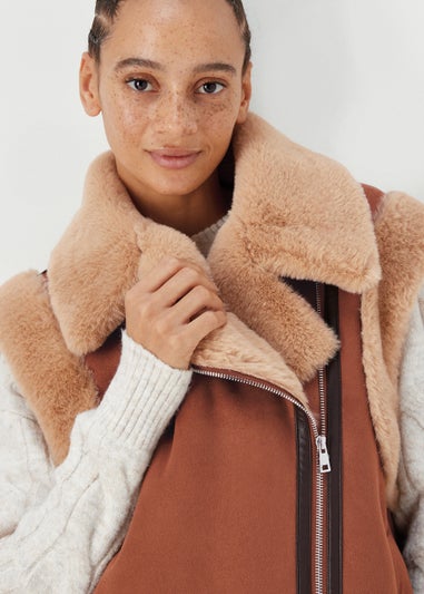 Brown Aviator Gilet