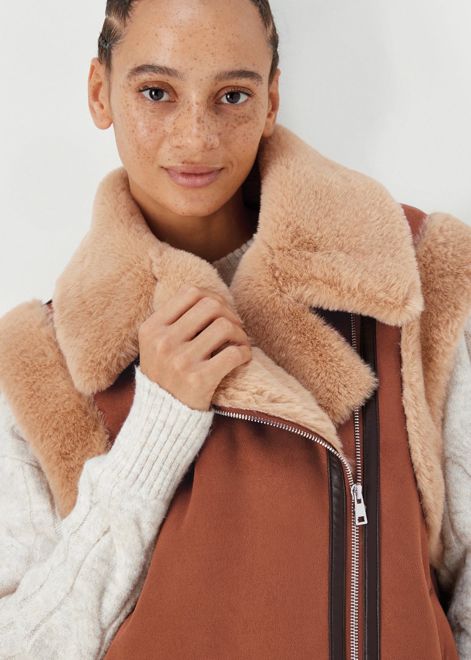 Brown Aviator Gilet