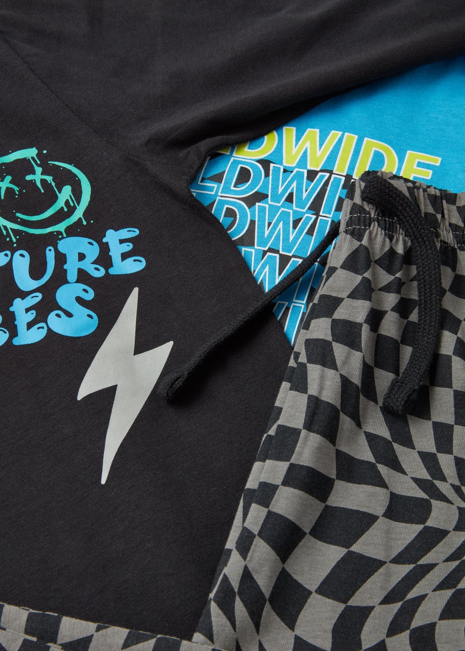 Kids 2 Pack Dinosaur Worldwide Pyjama Sets (4-13yrs)