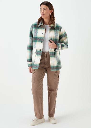 Green Check Shacket