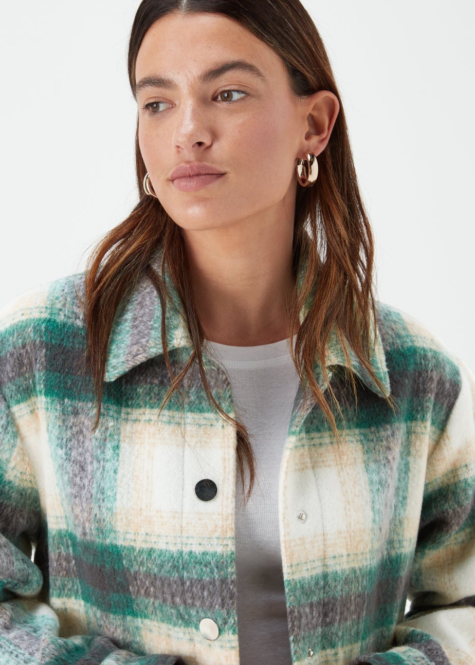 Green Check Shacket